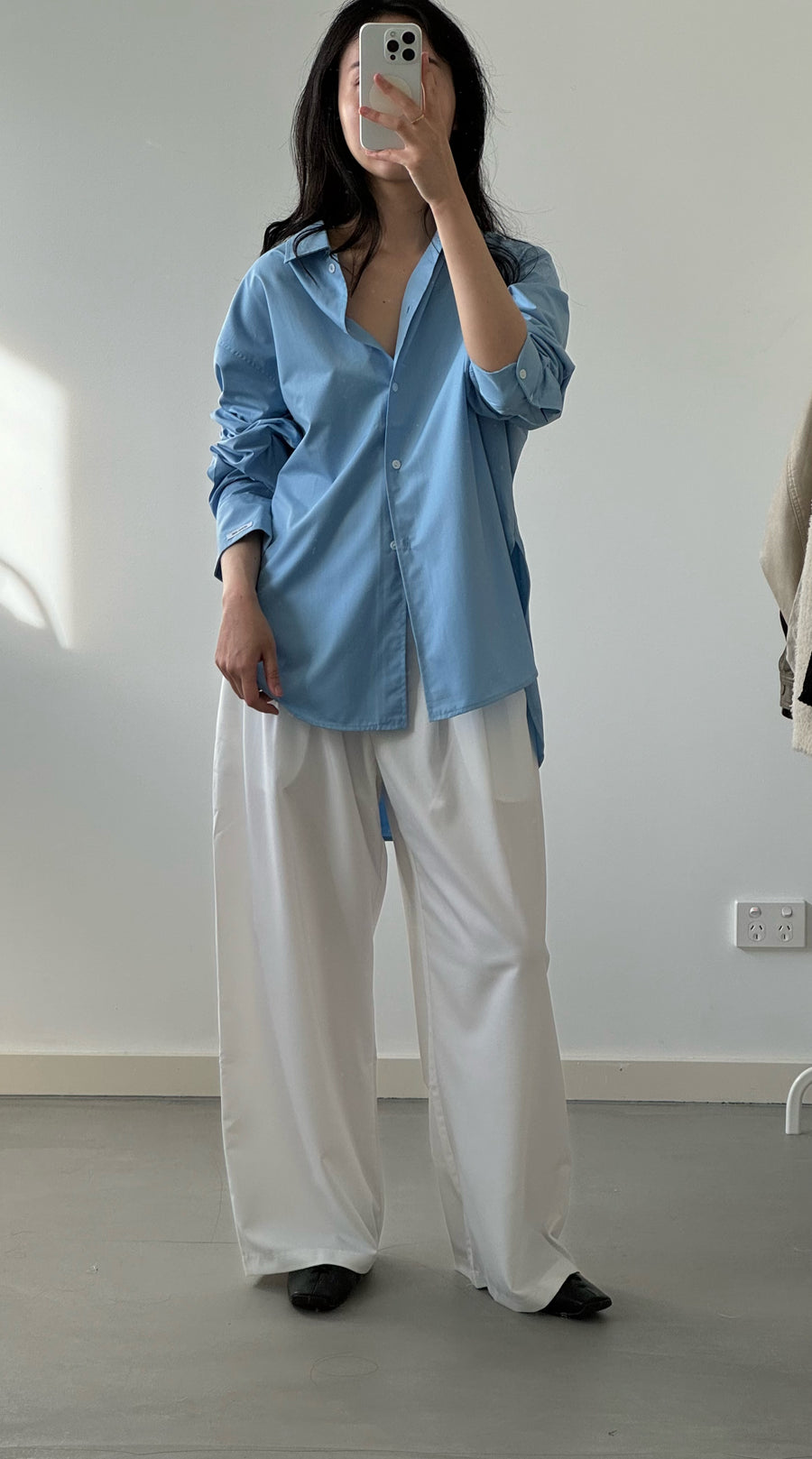 by DOE - Triple Pleated Low Waist Wide Leg Trousers