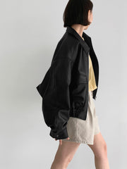 Curve Leather Jacket