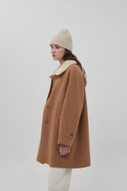 Handmade Camel Collar Coat