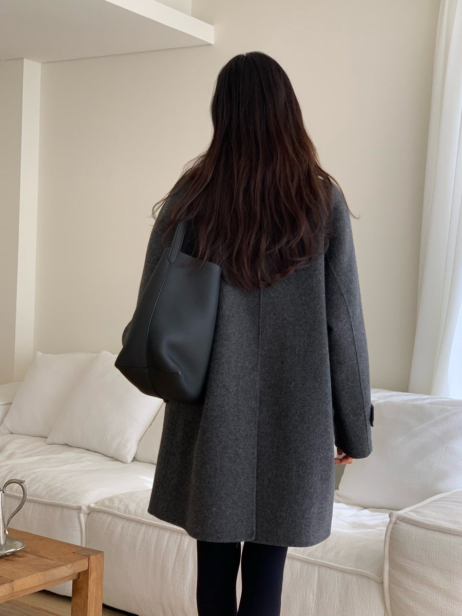 Handmade Camel Collar Coat