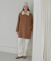 Handmade Camel Collar Coat