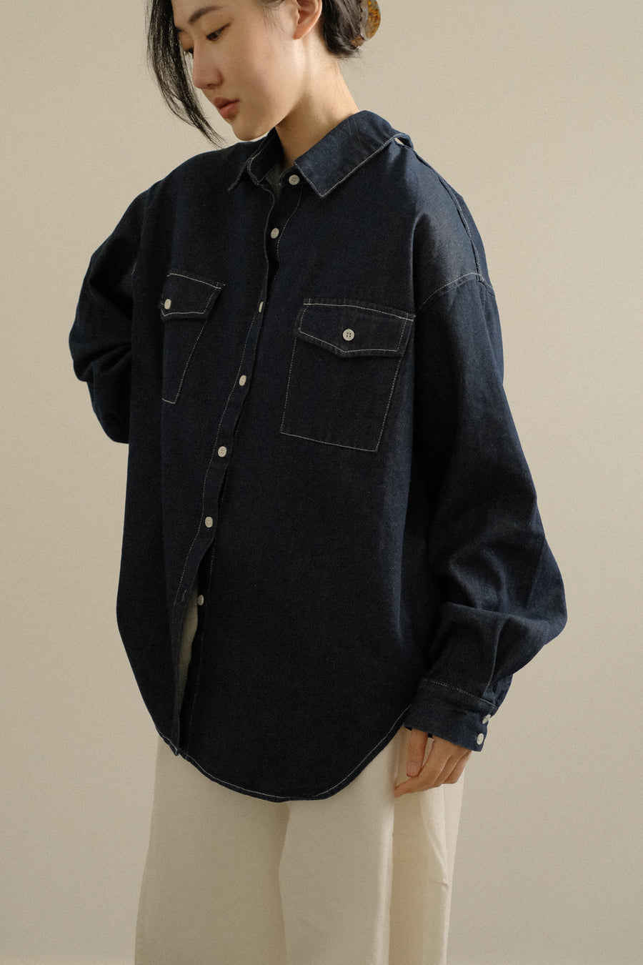 Boyfriend Pocket Denim Shirt