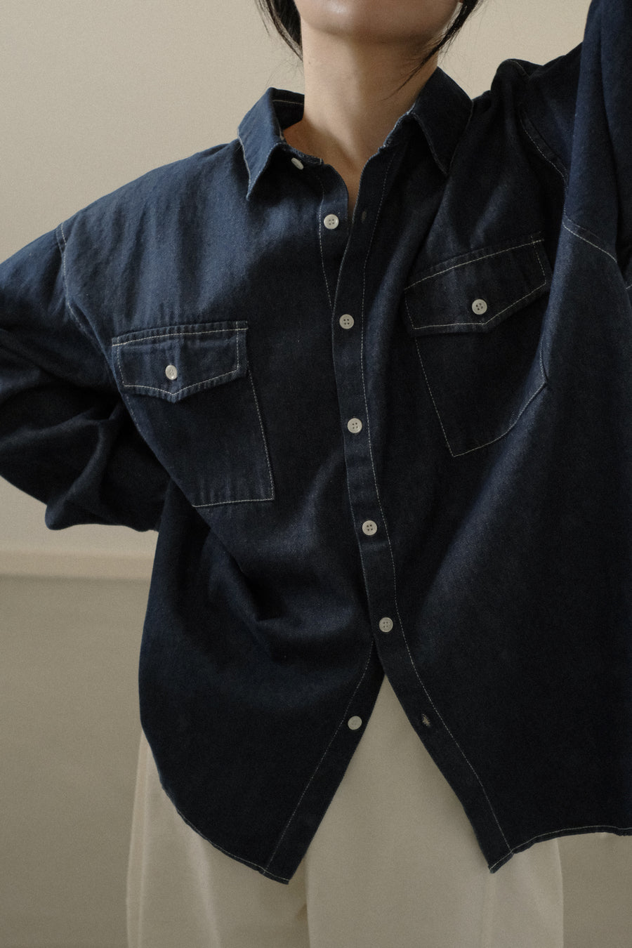 Boyfriend Pocket Denim Shirt