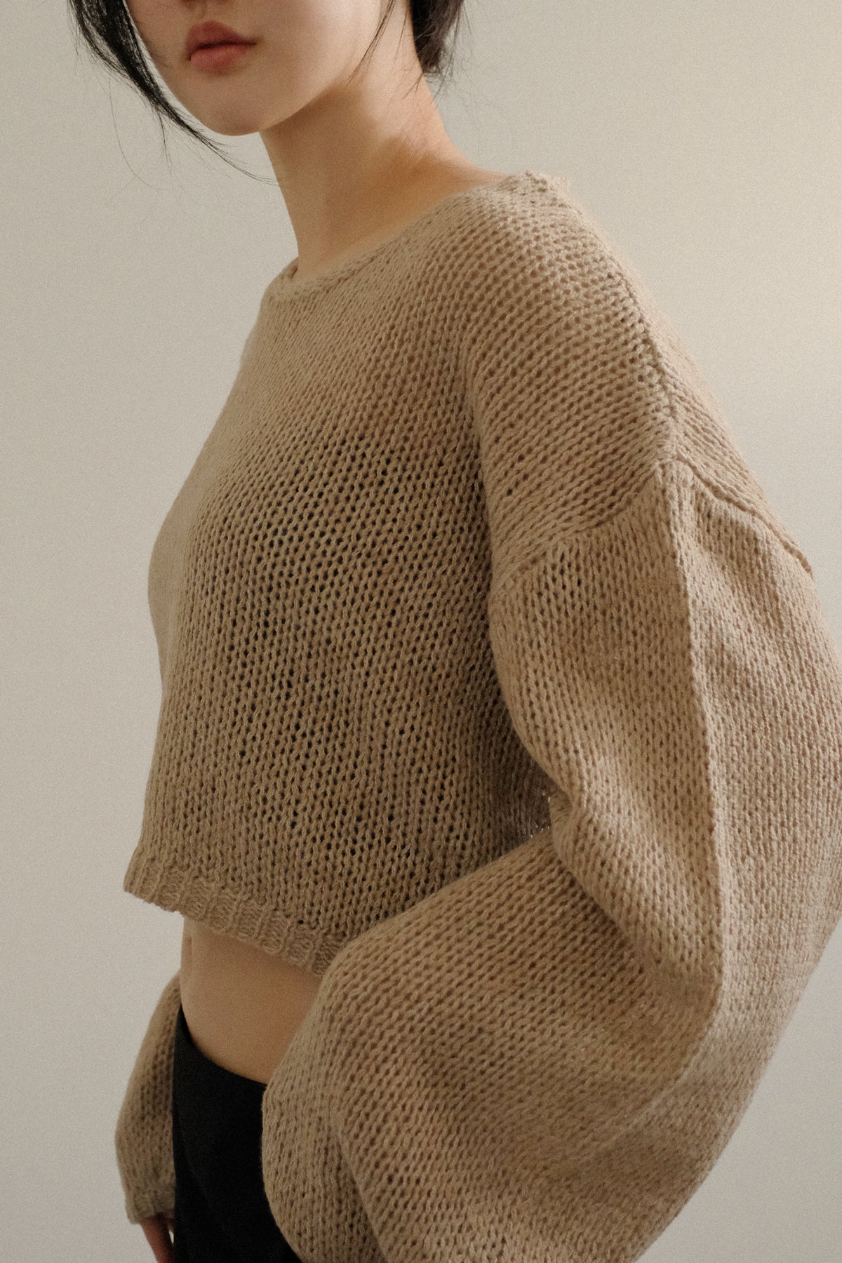 Mohair Wool Cropped Knit (PREORDER)