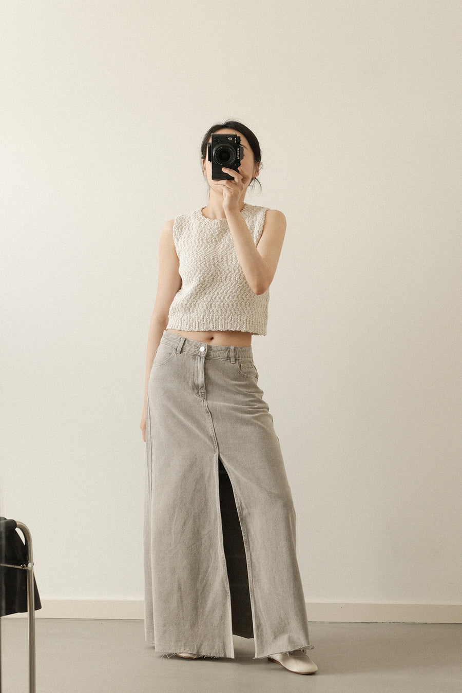 Surge Denim Skirt Grey Ver.