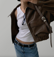 Curve Leather Jacket