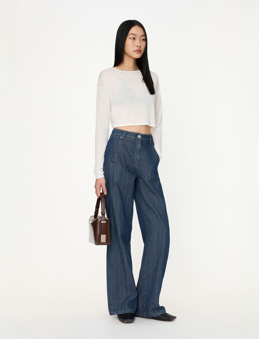 by DOE - Textured Jacquard Denim Jeans