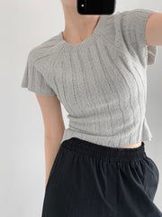 Crop Raglan Knit