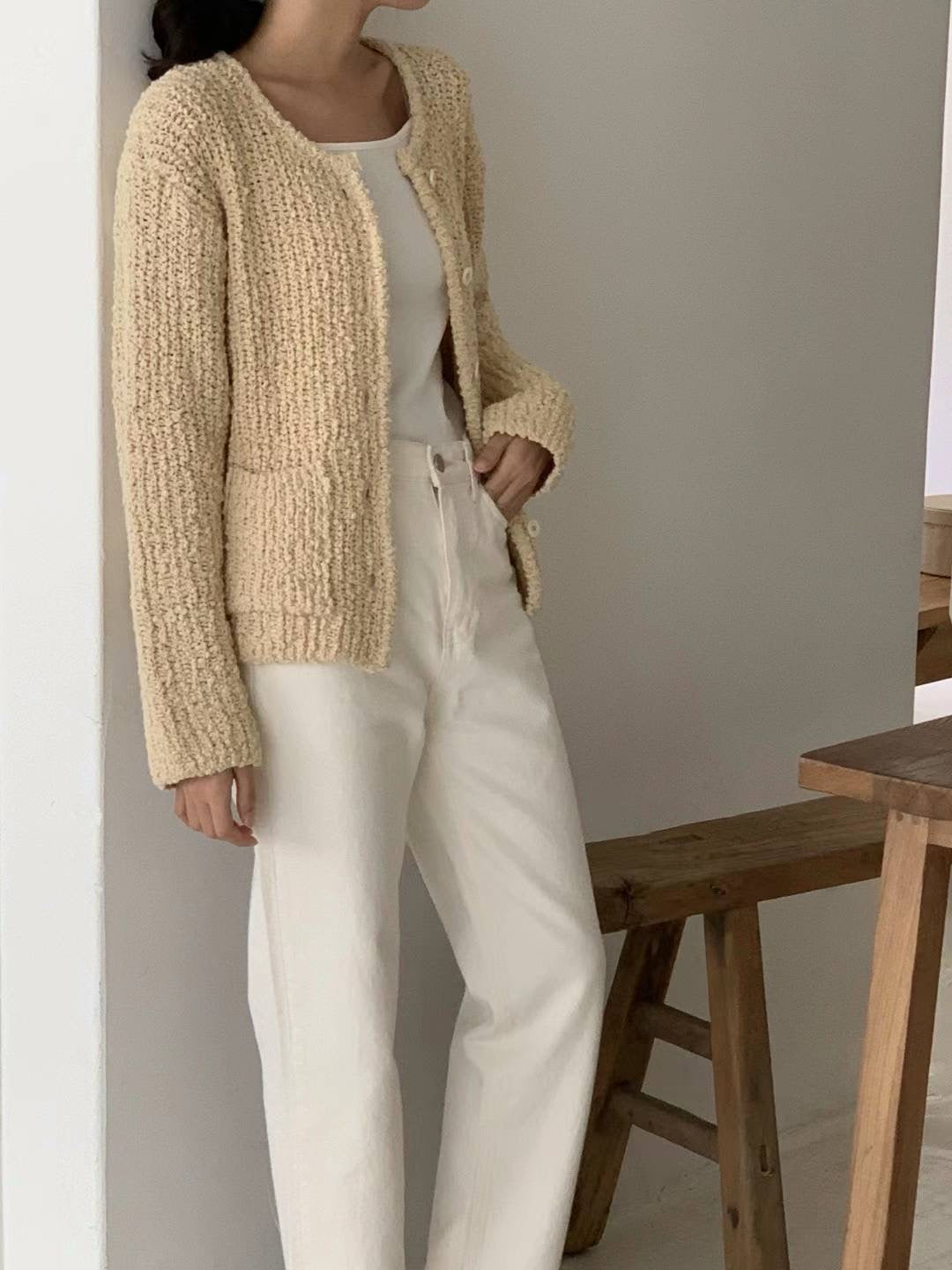 Textured Egg-y Cardigan (PREORDER)